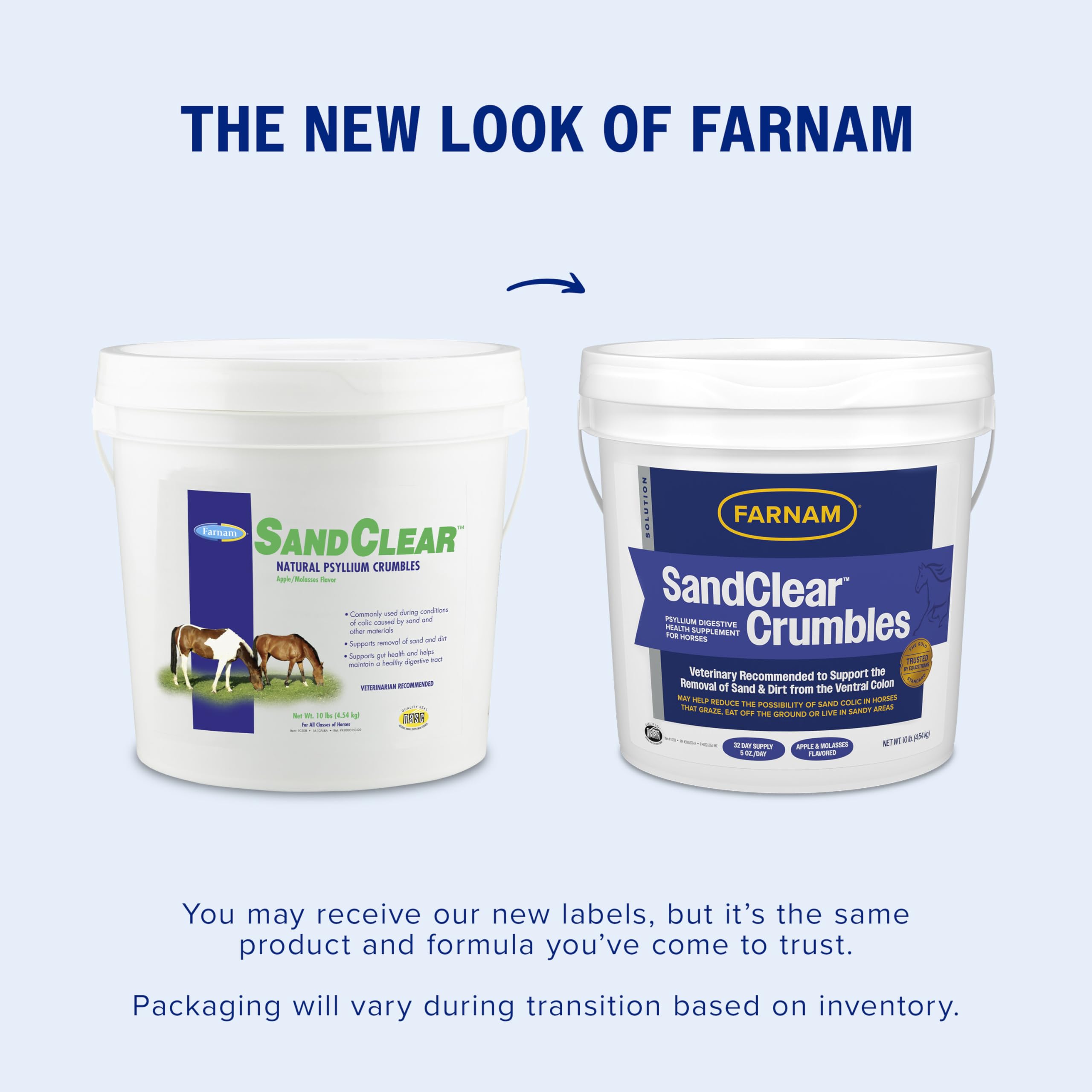 Farnam SandClear Crumbles in a bowl, easily served to horses