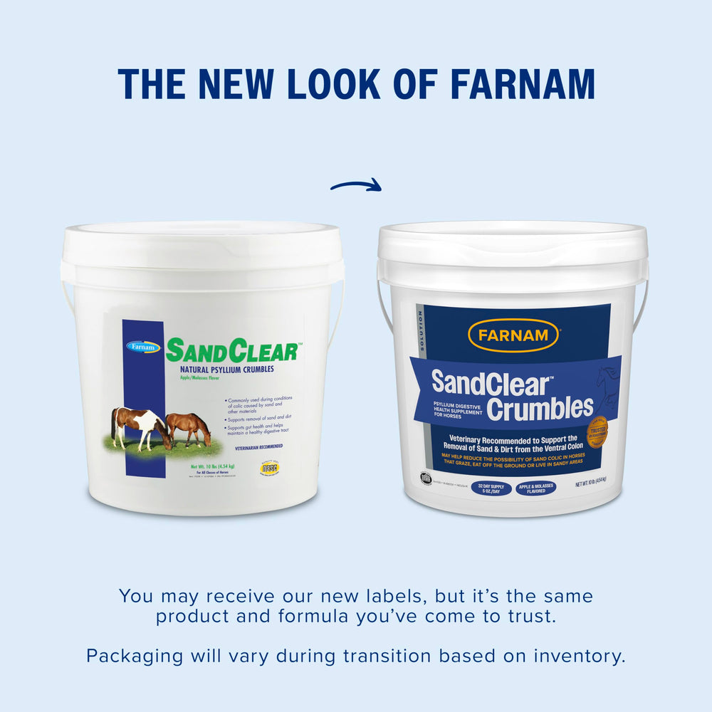 Farnam SandClear Crumbles in a bowl, easily served to horses