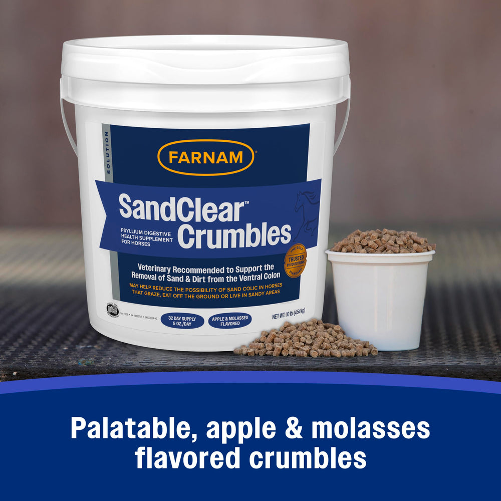 Farnam SandClear Crumbles ventral colon support visualization