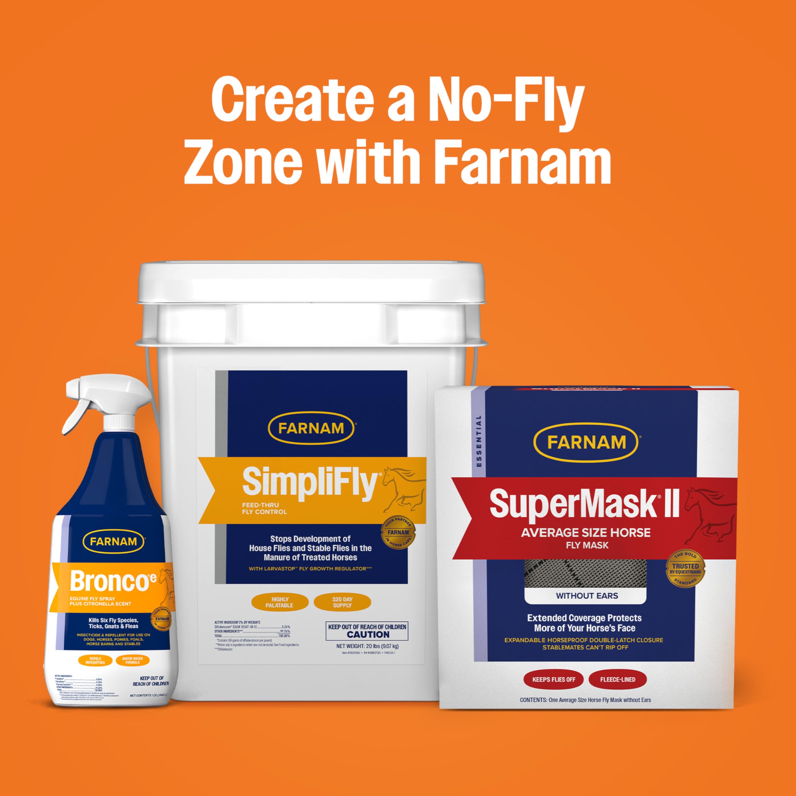 Farnam SimpliFly pellets being mixed into horse feed.