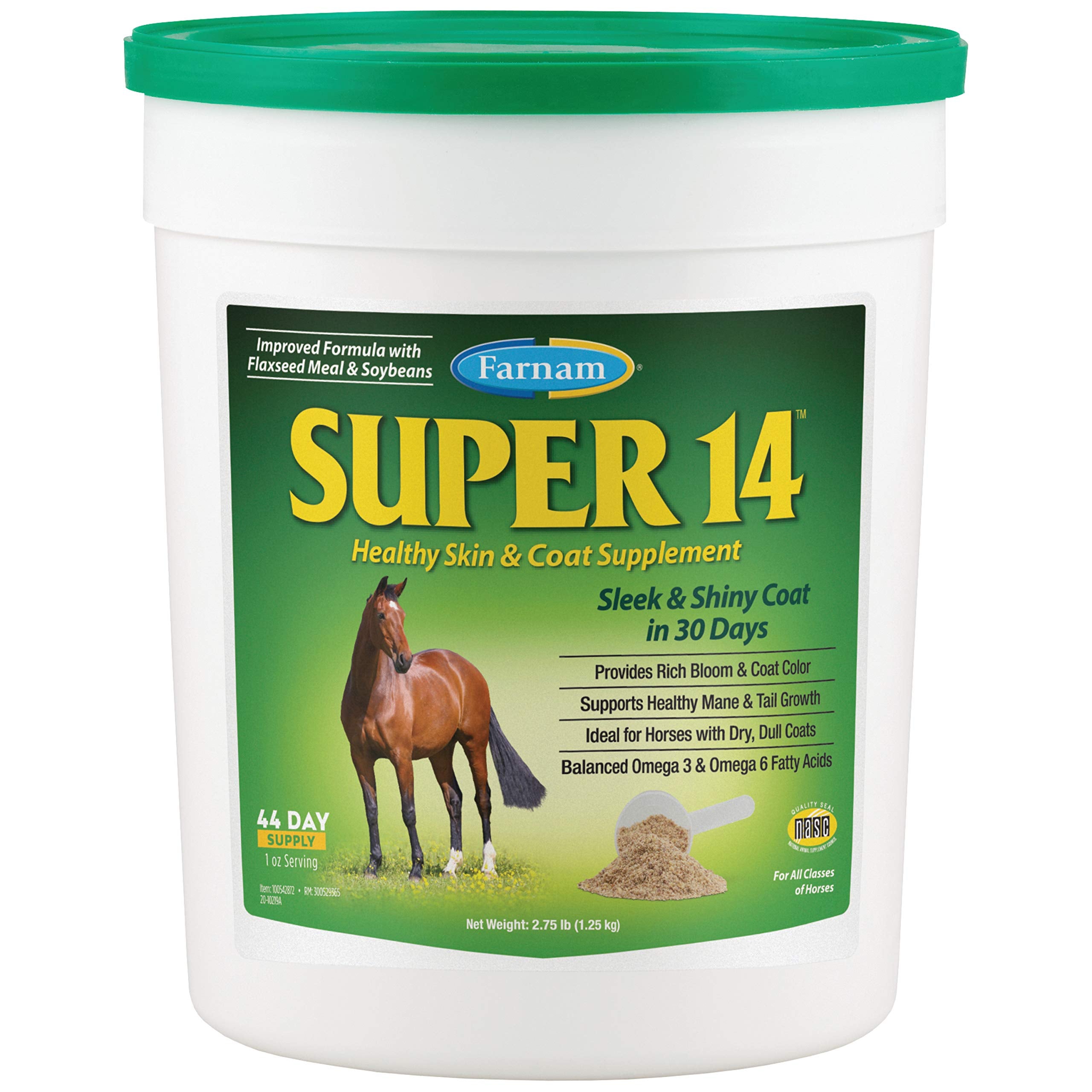 Farnam Super 14 supports healthy shedding during seasonal changes.