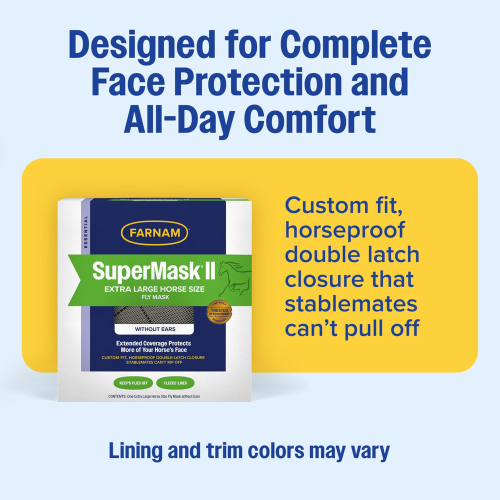 Farnam SuperMask II clear see-through mesh keeps vision unobstructed