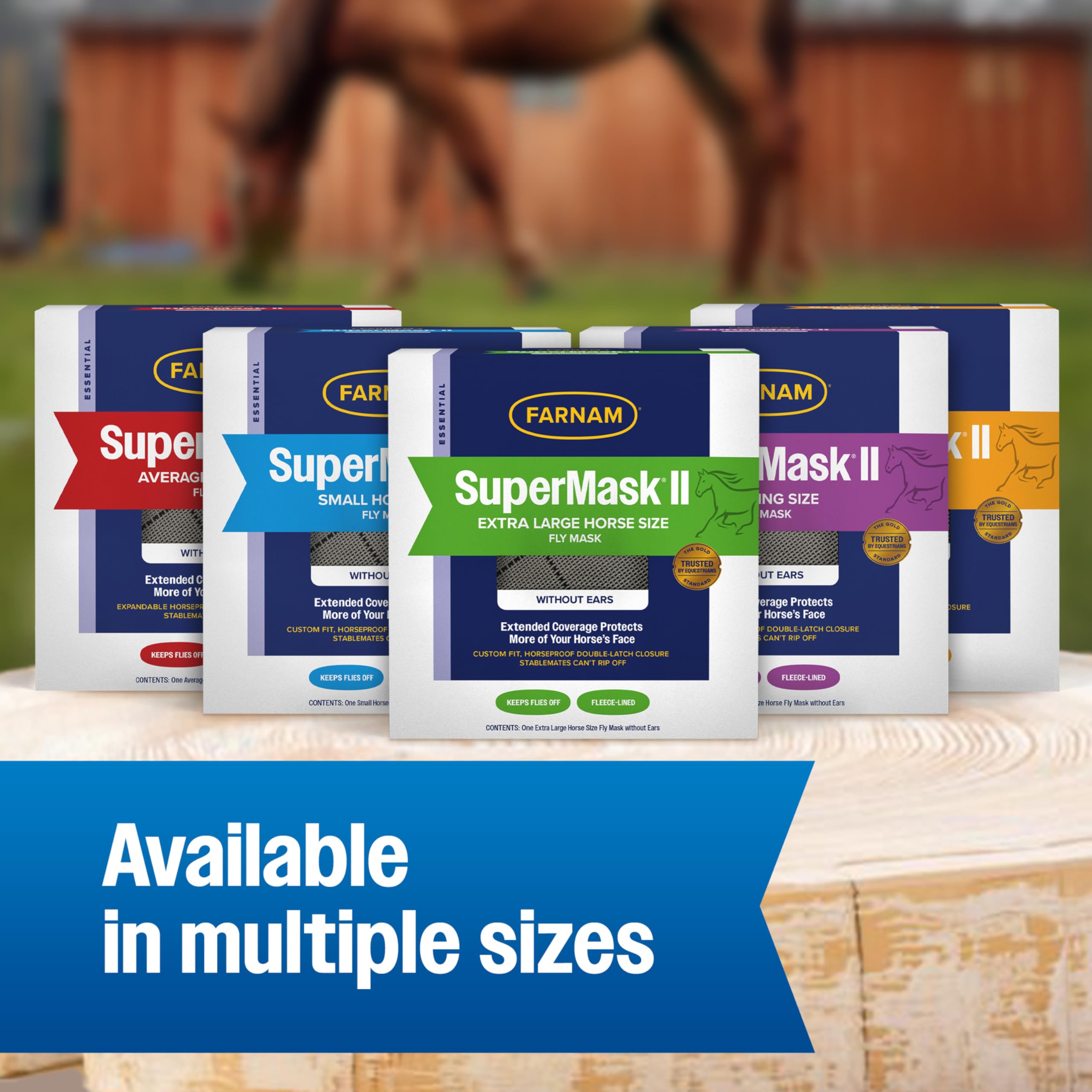 Farnam SuperMask II closure label for quick horse identification