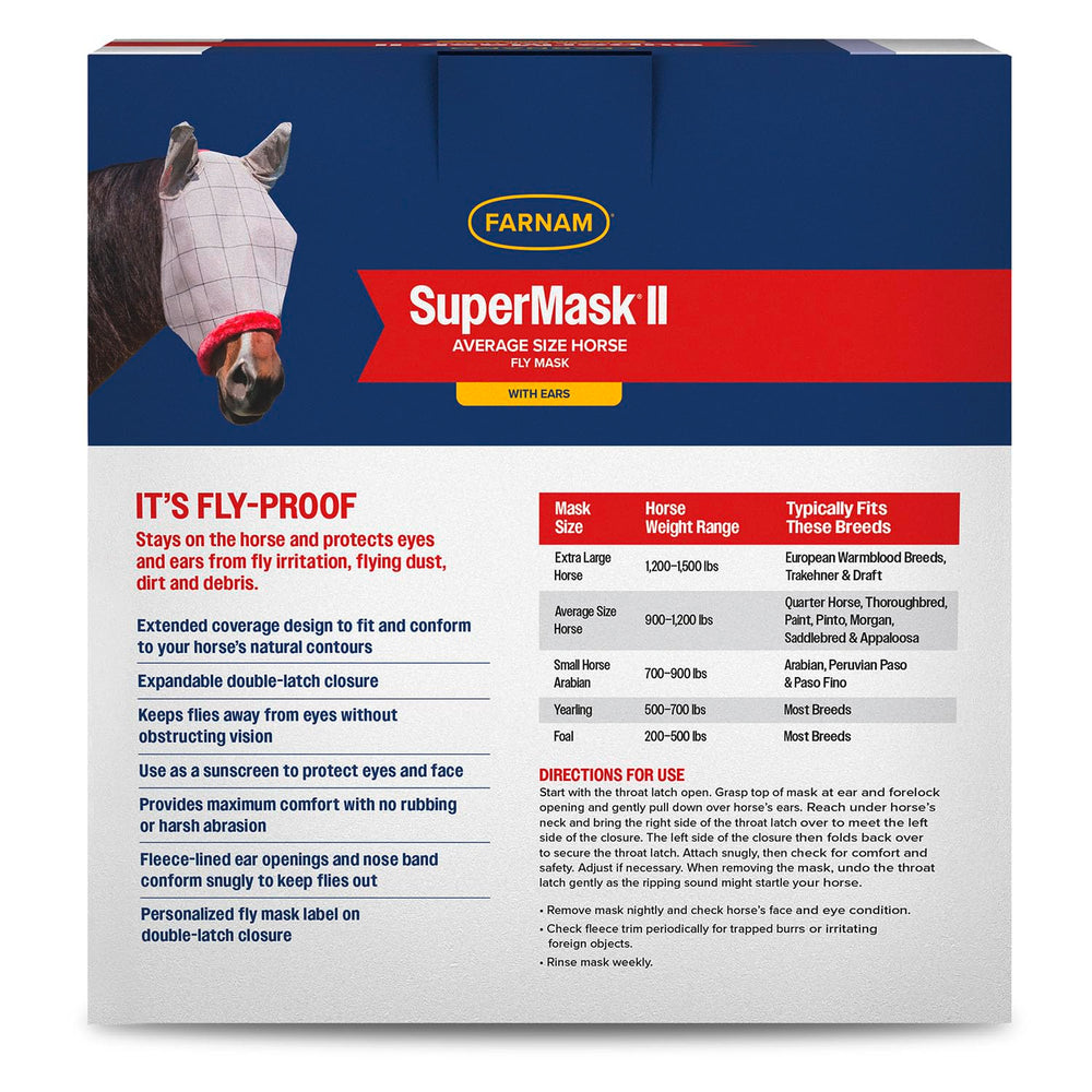 Farnam SuperMask II extended face coverage reduces exposure to nose and eyes