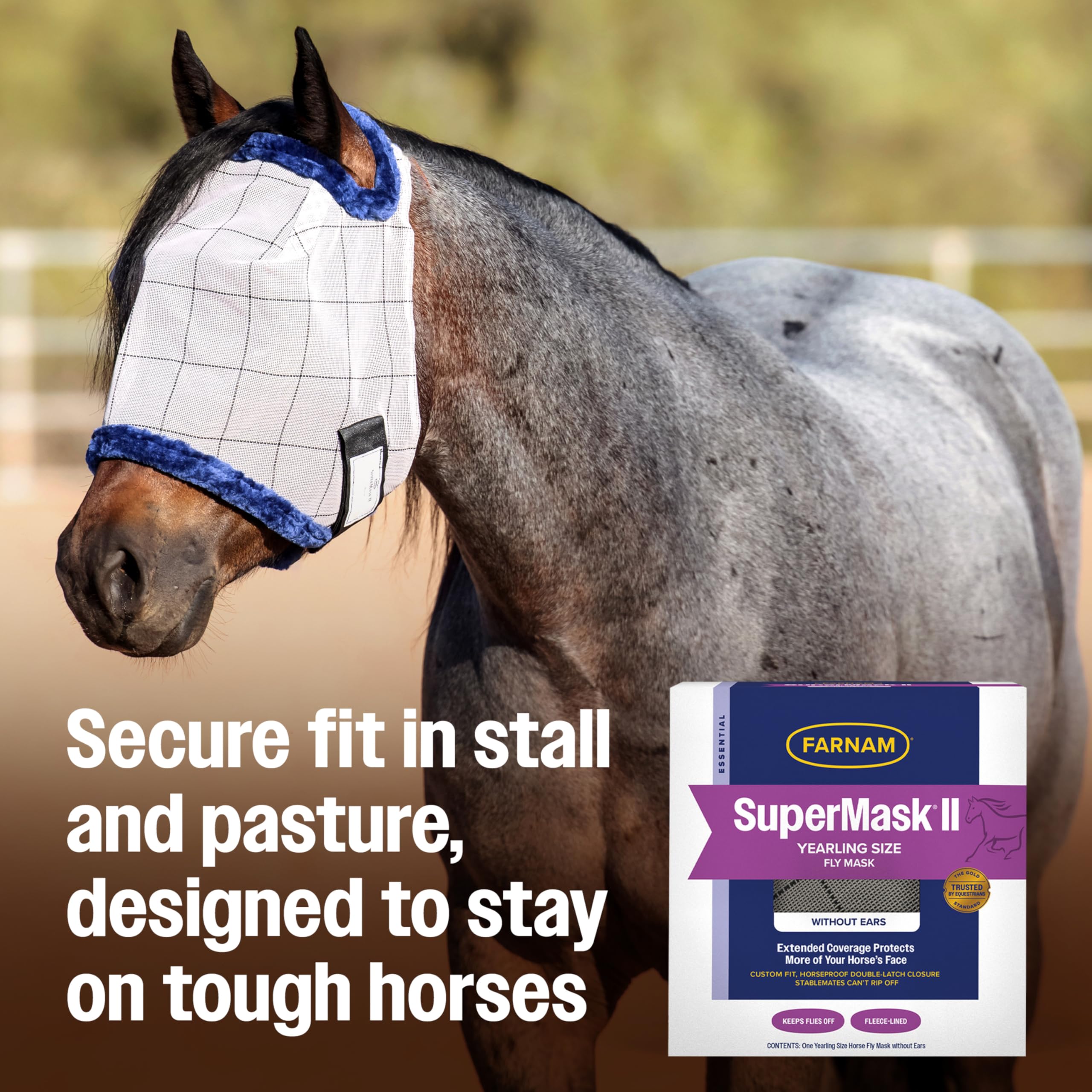 Farnam SuperMask II five-size range fits foal to XL horses
