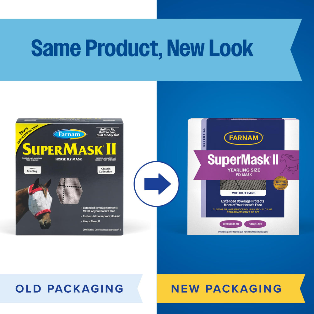 Farnam SuperMask II plush fleece trim prevents chafing and rubbing
