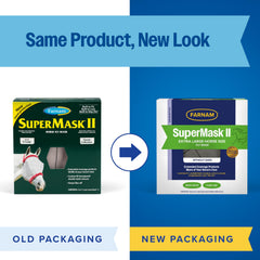 Farnam SuperMask II plush fleece trim reduces rubbing during wear