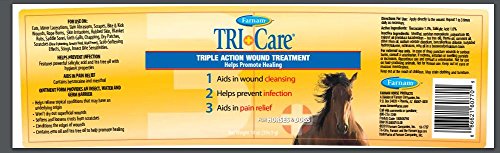 Farnam Triple Action Wound Treatment packaging highlights compact 14 oz design for on-the-go care.