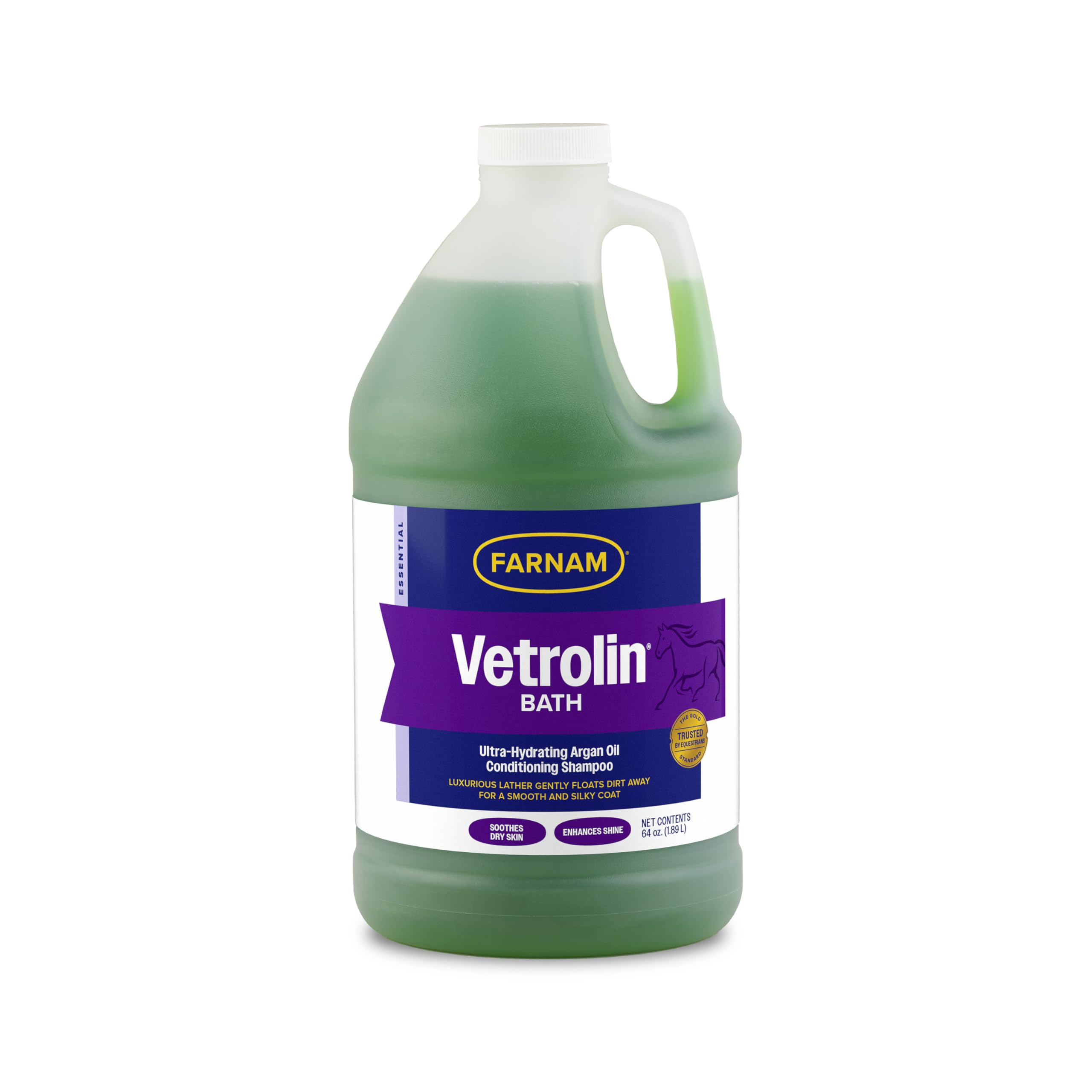 Farnam Vetrolin Bath bottle front for luxurious grooming sessions.