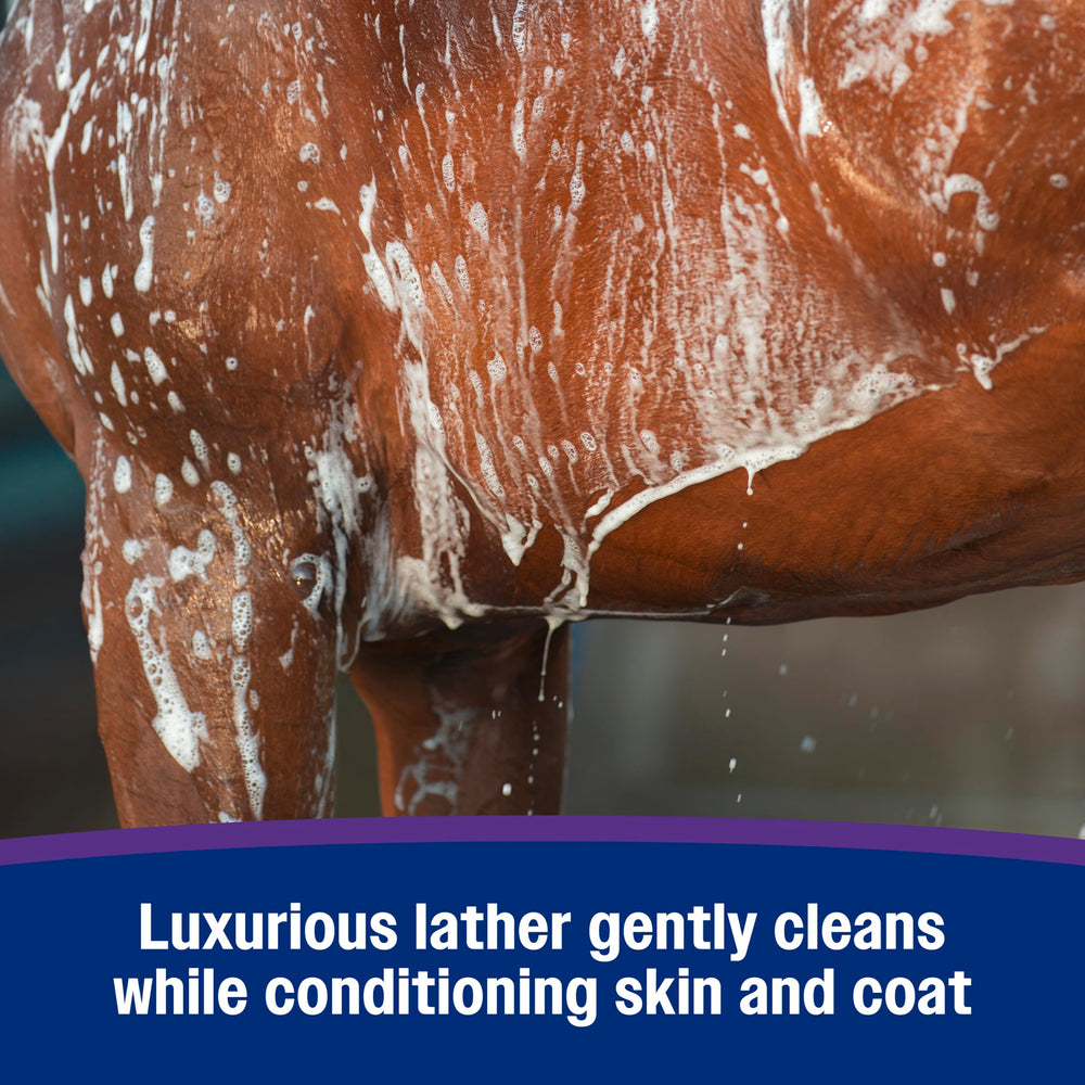 Farnam Vetrolin Body Wash moisturizes dry skin for a softer coat.