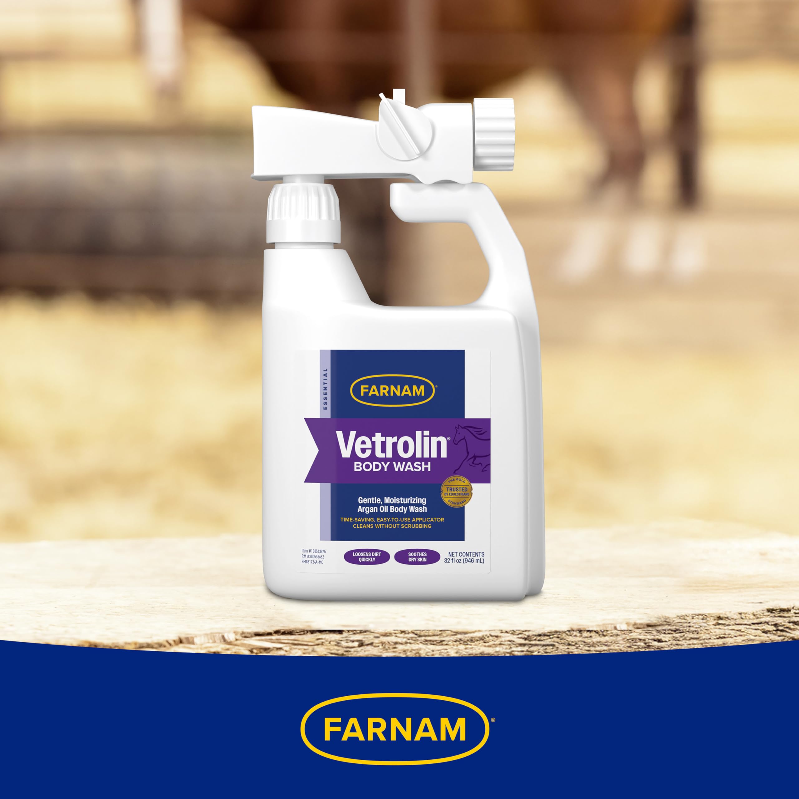 Farnam Vetrolin Body Wash uses a concentrated formula for economical use.