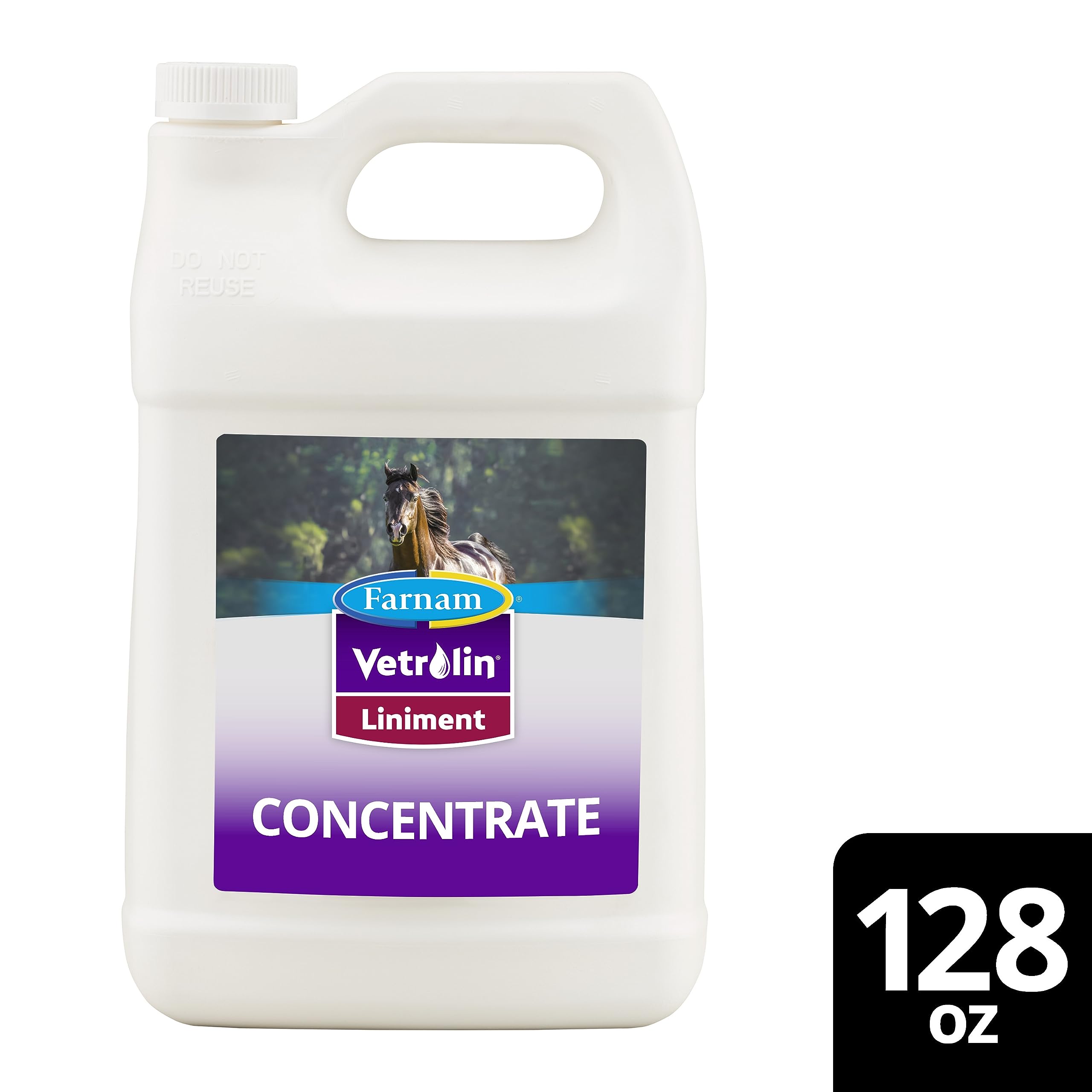 128 oz refill option for extended Farnam Vetrolin liniment care.