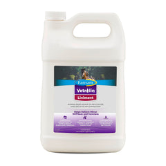 Farnam Vetrolin liniment bottle pour for easy post-workout application.