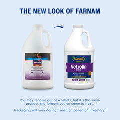 Farnam Vetrolin Shine applied on horse coat showing detangling ease.