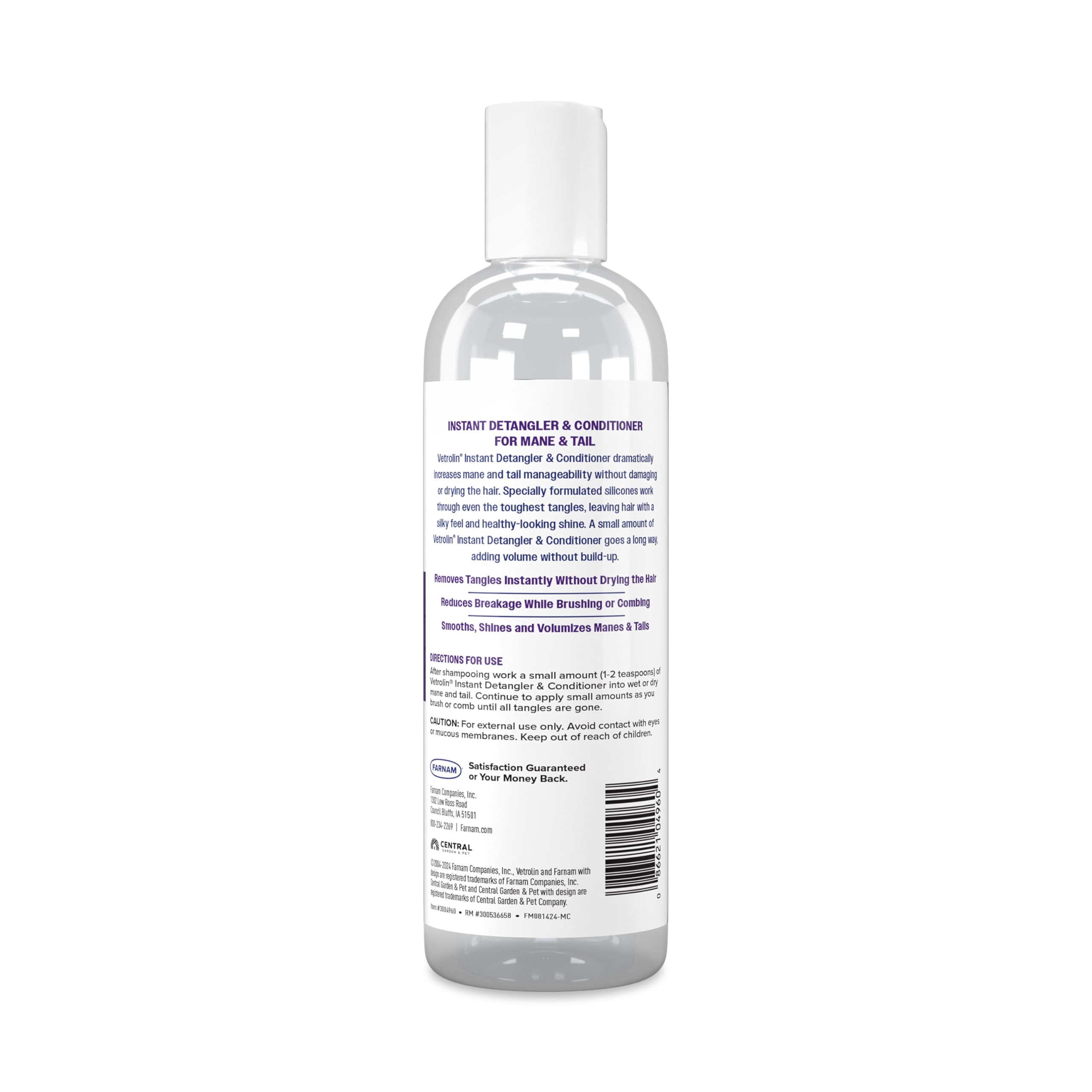 Farnam Vetrolin show-ring ready grooming moment with gleaming mane