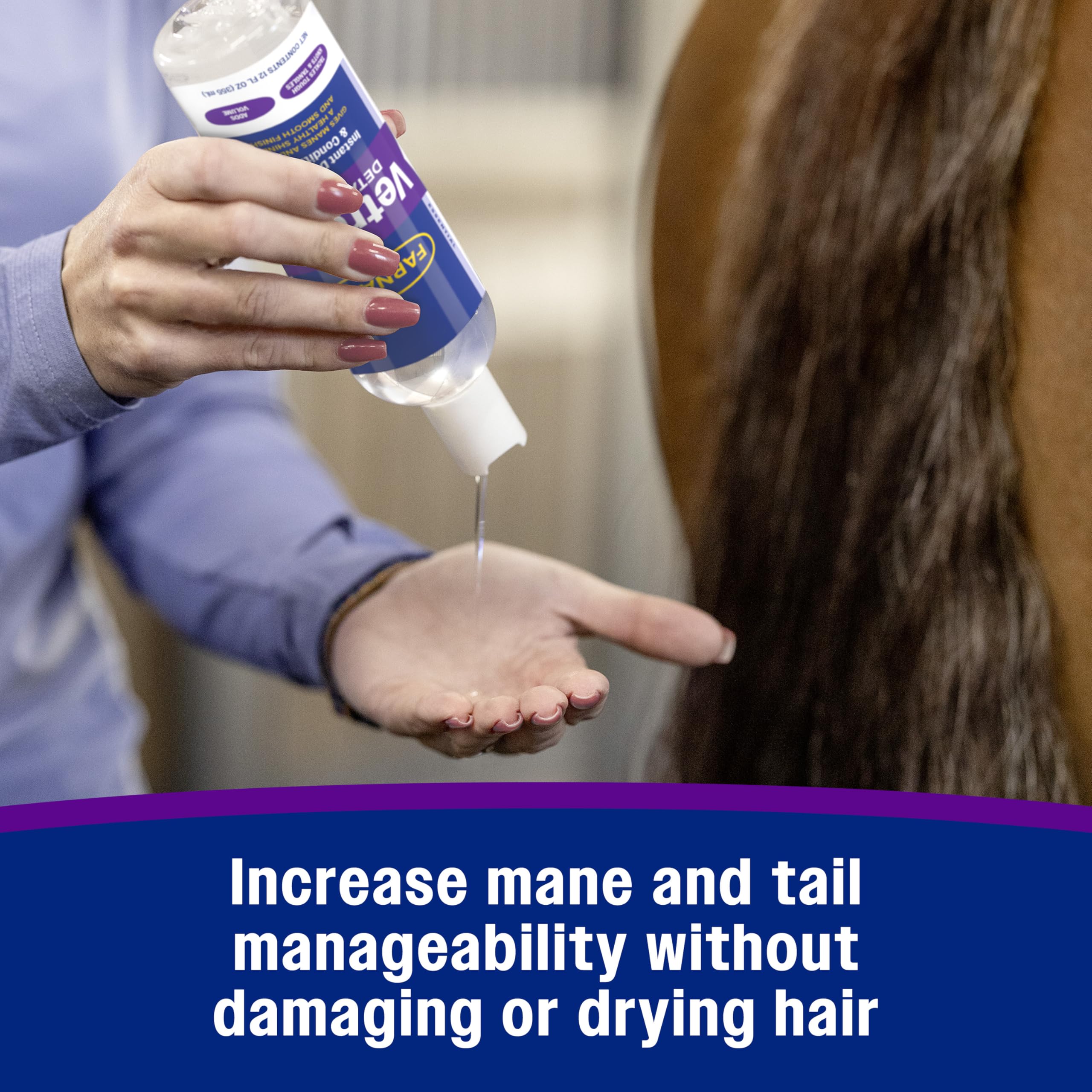 Farnam Vetrolin soft hair result after conditioning