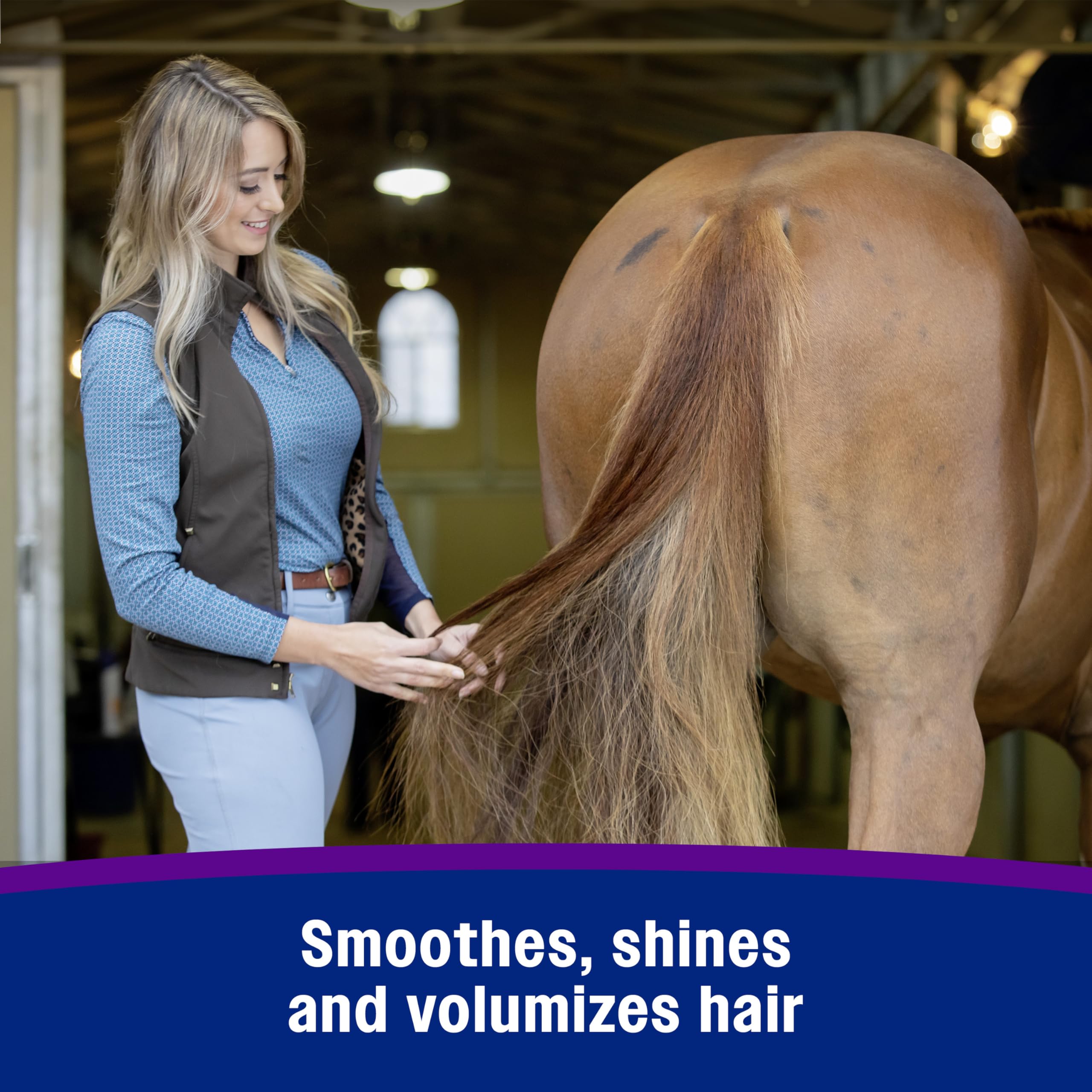 Farnam Vetrolin volume boost adds fullness to horse mane