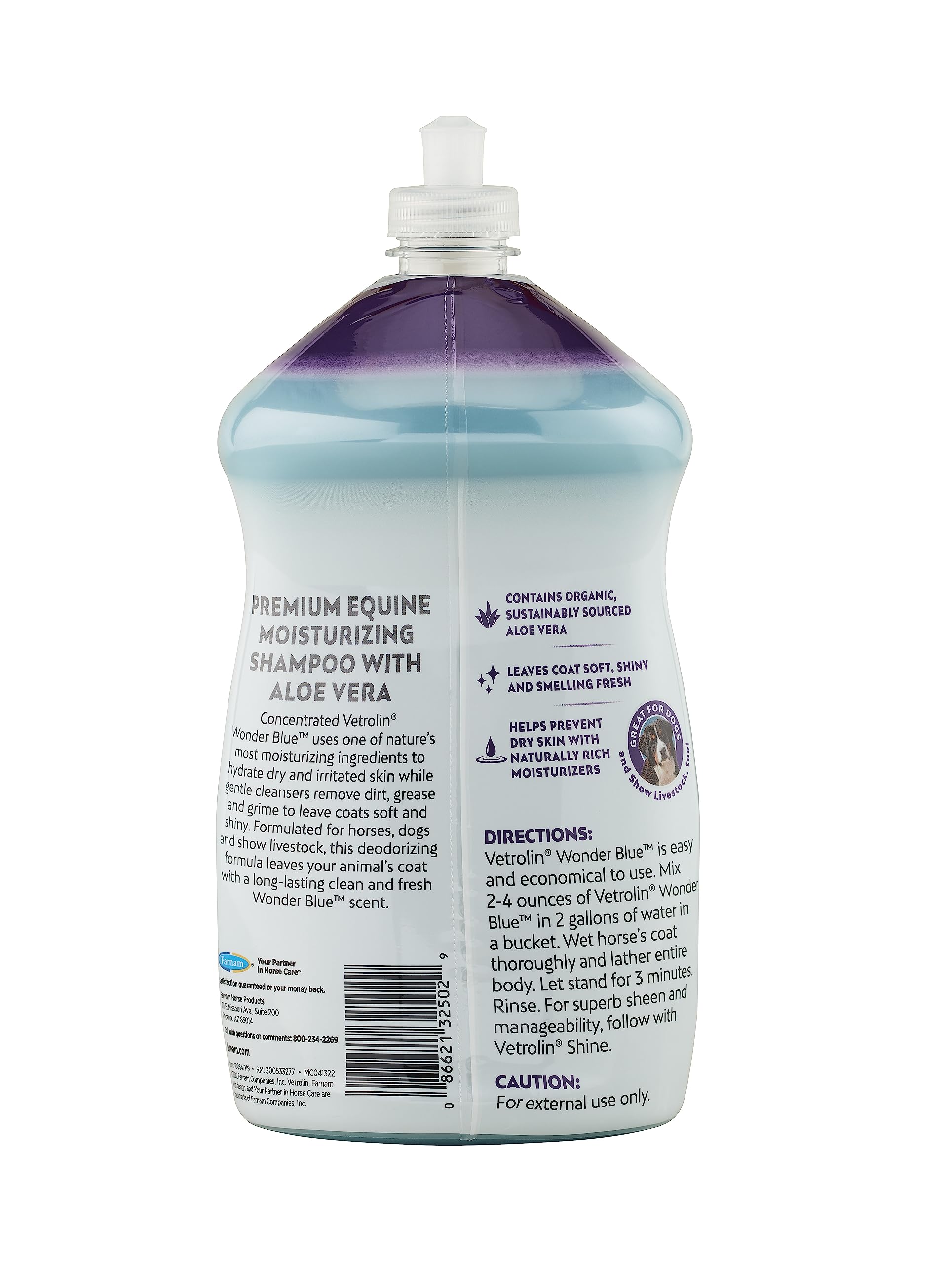 Close-up of rich lather from Farnam Vetrolin Wonder Blue for deep cleaning