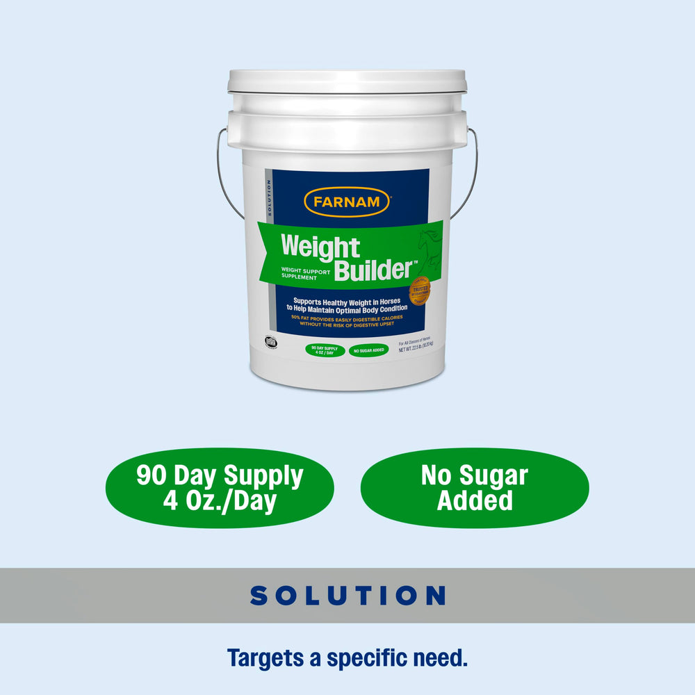 Farnam Weight Builder 90-day supply label for one horse