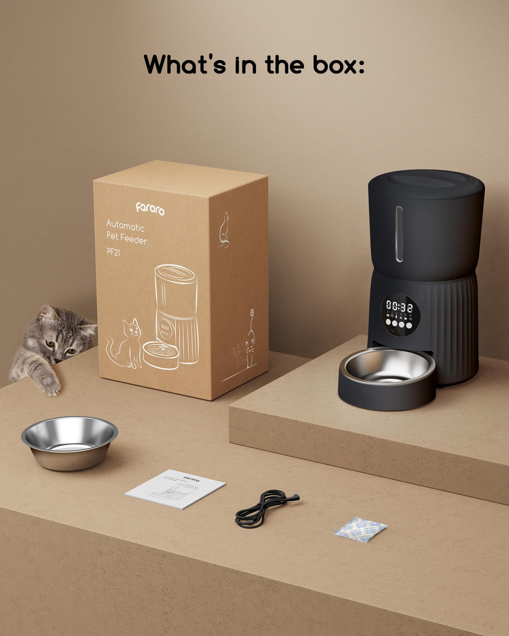 Faroro compact black design blends with home decor and busy routines