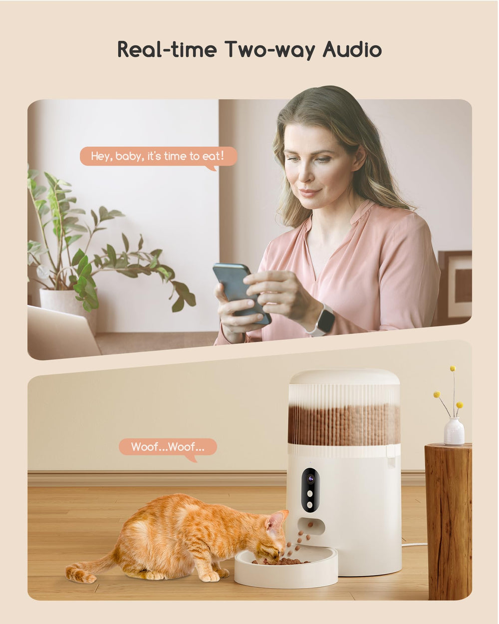 Faroro night vision camera view for after-dark pet monitoring