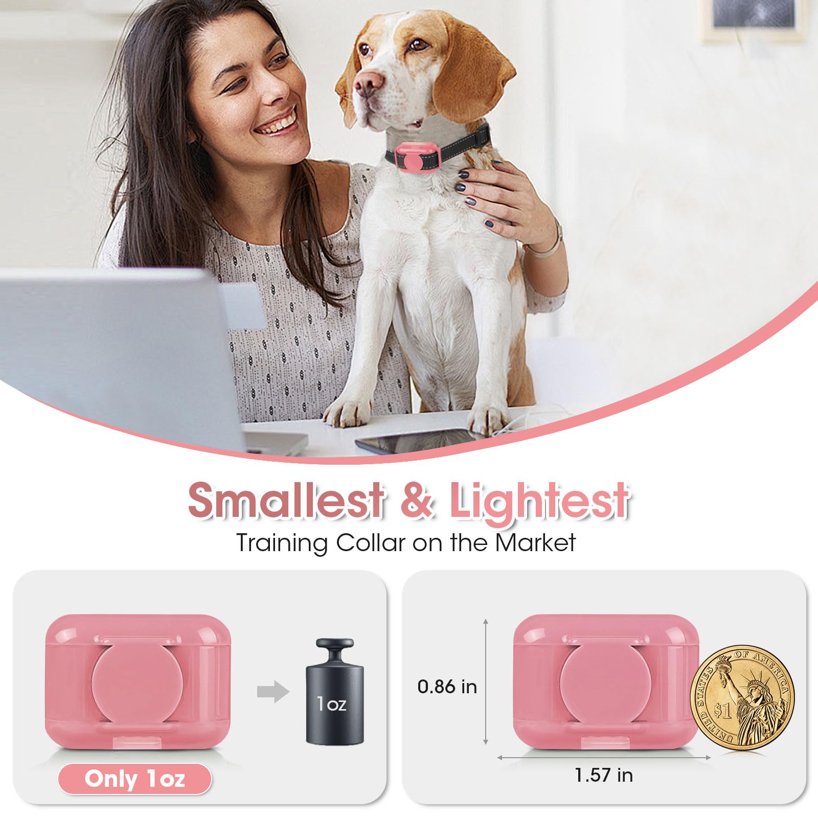 FASHILEAD dog receiver close-up showing lightweight design and compact fit