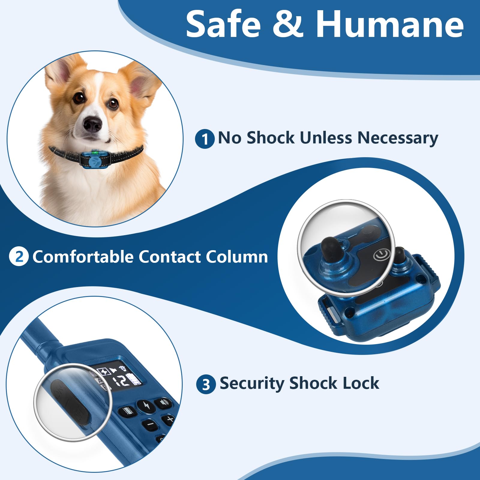 FASHILEAD IPX7 waterproof collar worn during wet conditions.
