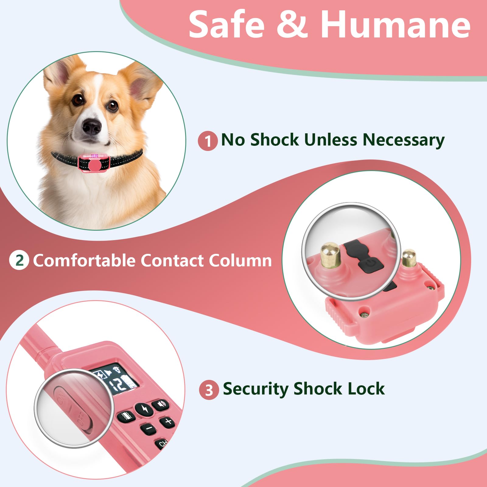 FASHILEAD remote control with two-channel switch for dual-dog training