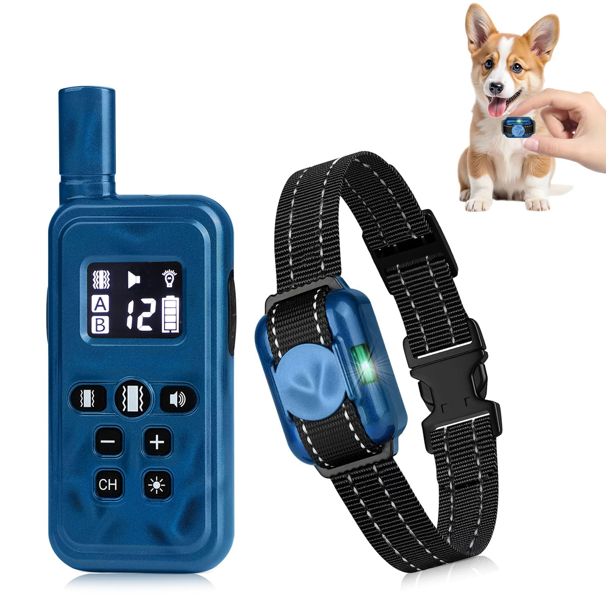 FASHILEAD small dog collar with compact receiver for gentle vibration training