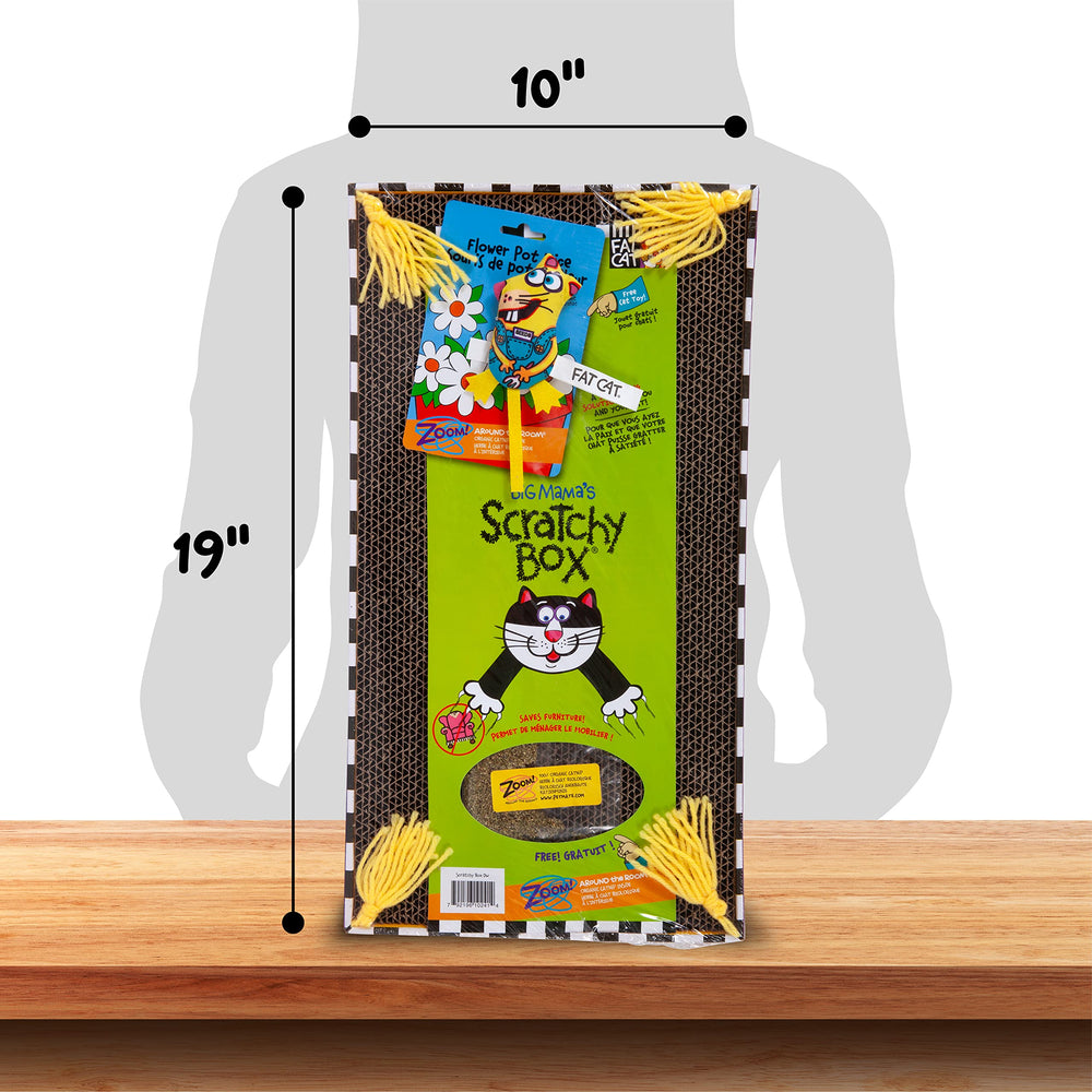 Fat Cat Big Mama's Scratch Box reversible design offers twice the fun as one side wears.