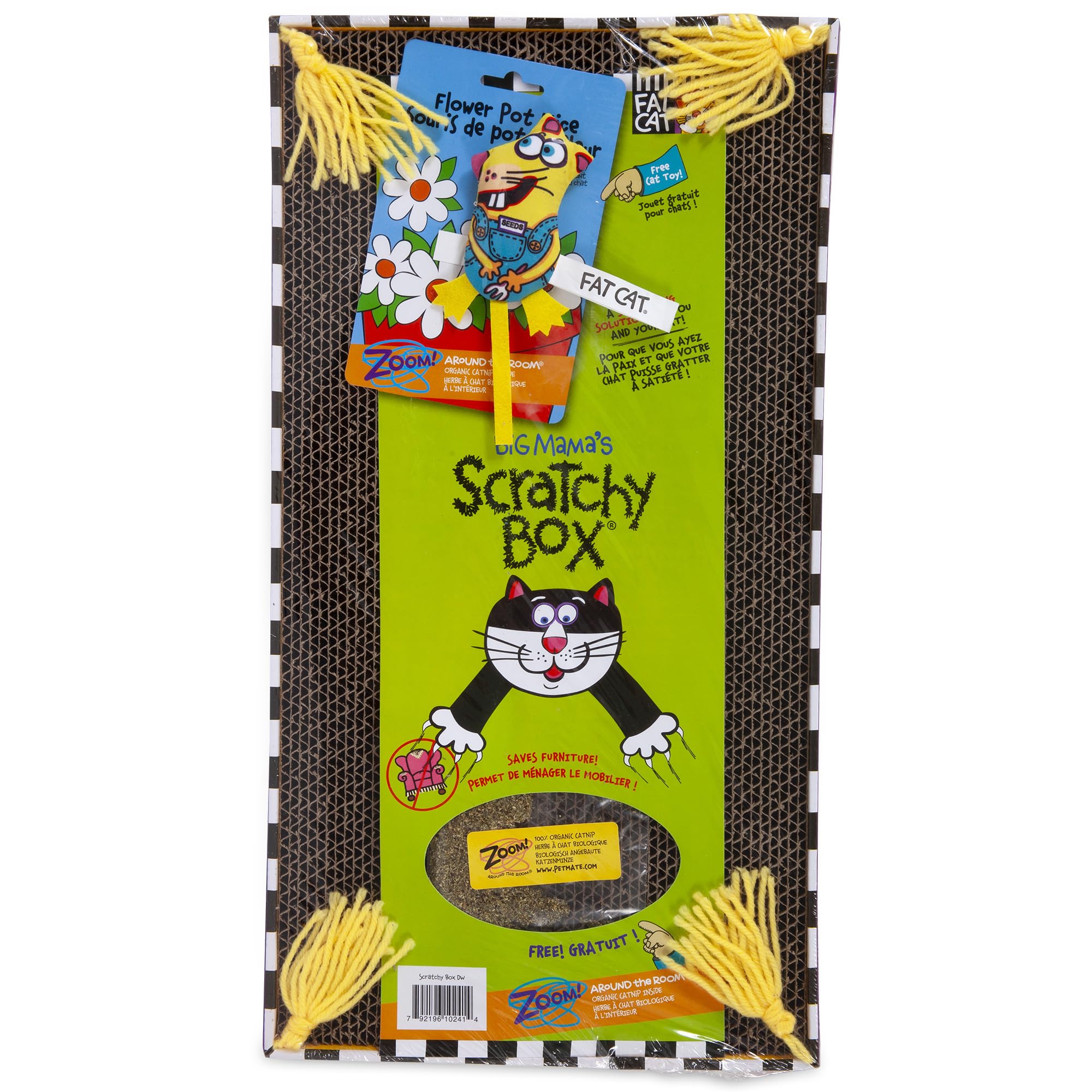 Fat Cat Big Mama's Scratch Box offers a dedicated scratching outlet that helps redirect scratching away from furniture.
