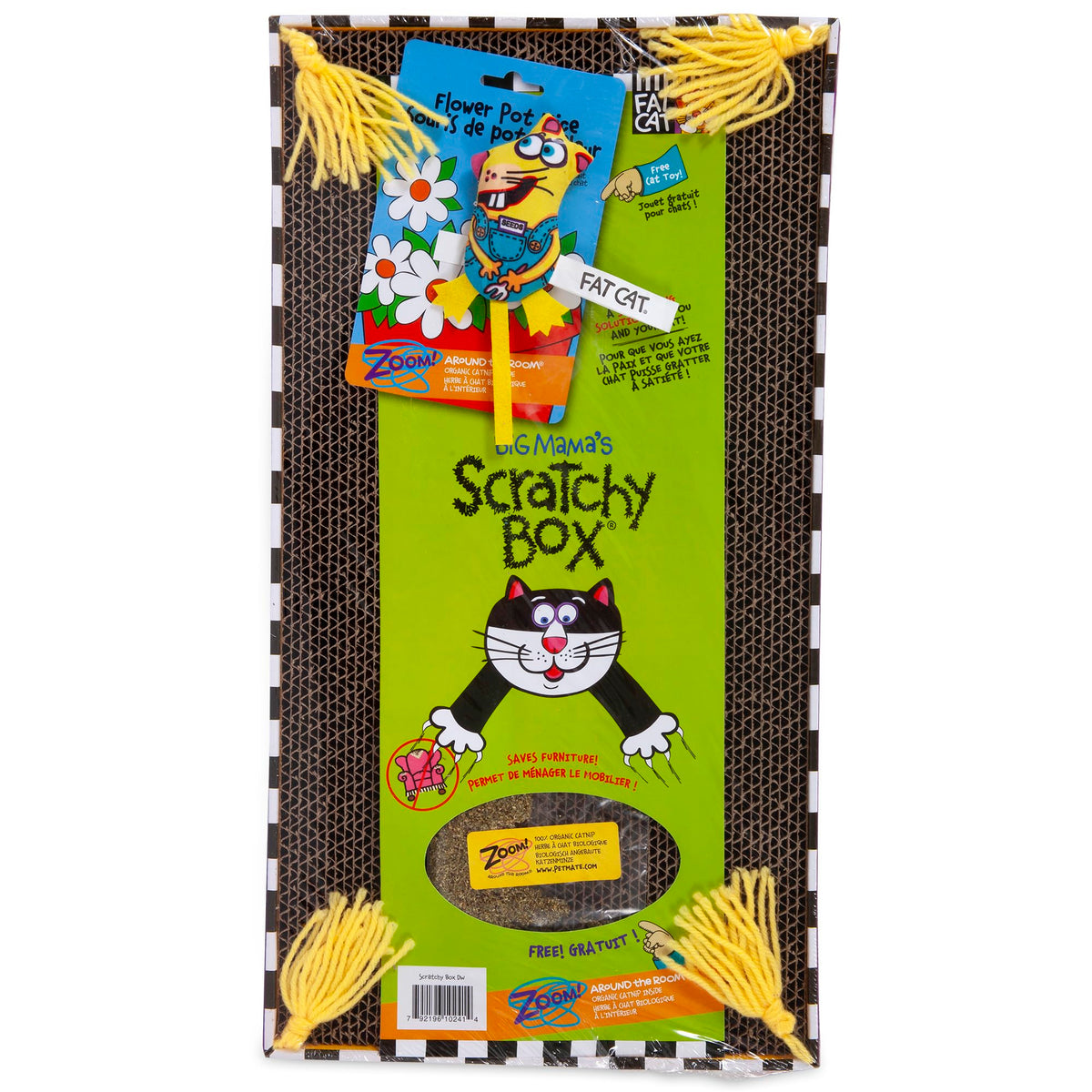 Fat Cat Big Mama's Scratch Box offers a dedicated scratching outlet that helps redirect scratching away from furniture.