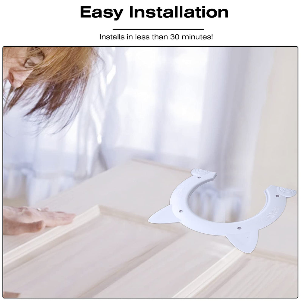 Fatdaa cat door supports pets up to 21 lbs for versatility.