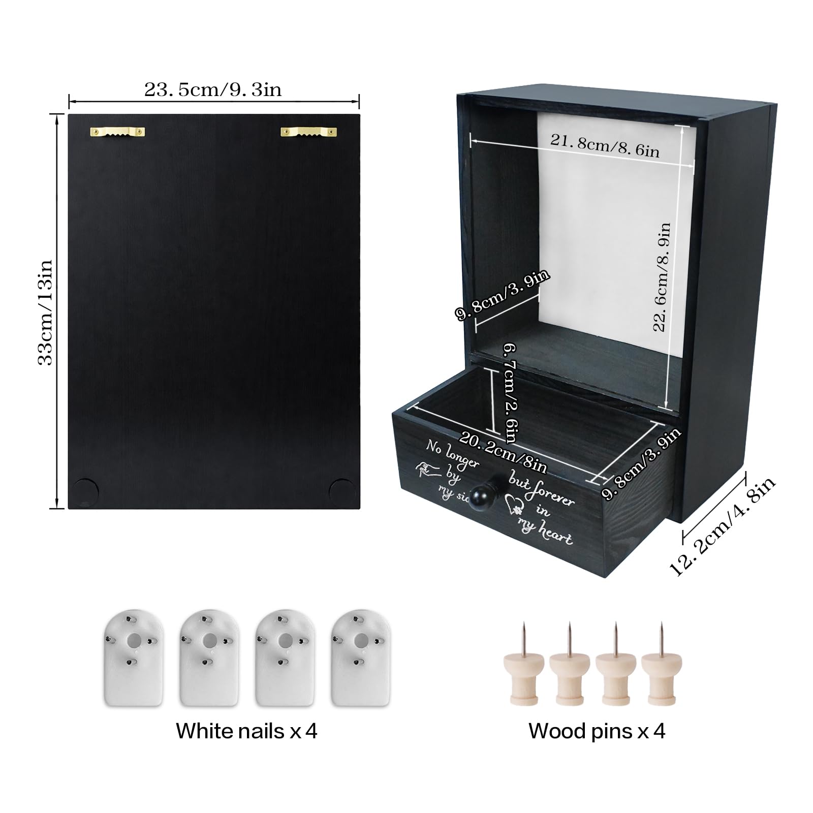 Favonuovy dog remembrance gift features the heartfelt inscription on the drawer.