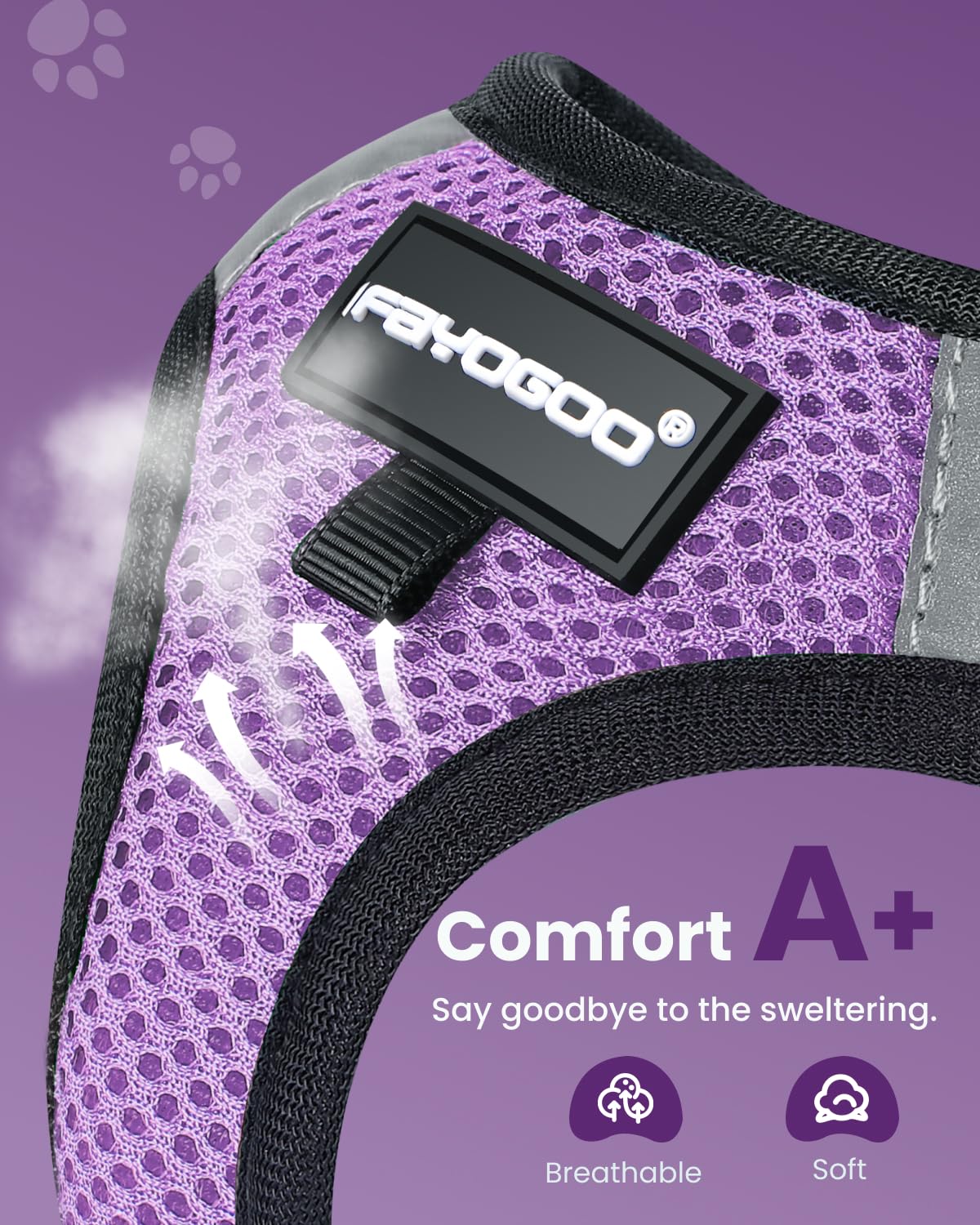 FAYOGOO cat leash with 5ft length supports comfortable exploration