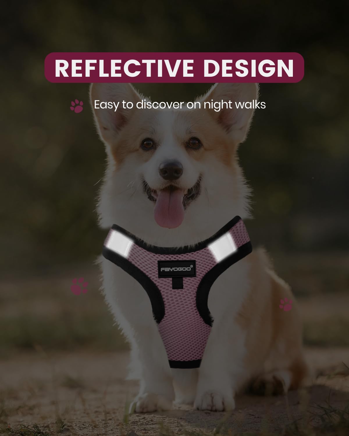 FAYOGOO reflective straps boost visibility for safer night walking.