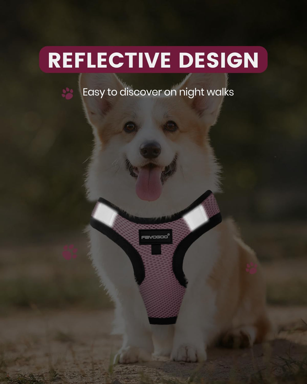 FAYOGOO reflective straps boost visibility for safer night walking.
