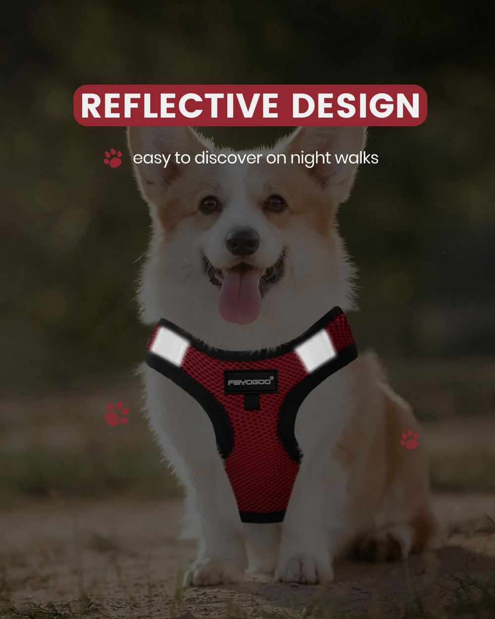 FAYOGOO vest with Velcro and D-buckle, secure closure system.