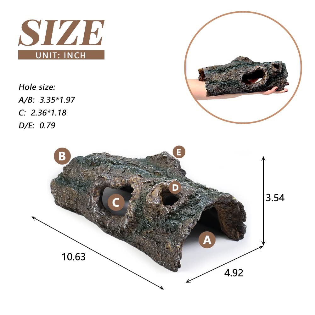 fazhongfa resin wood decoration with realistic texture enhances natural tank scenery