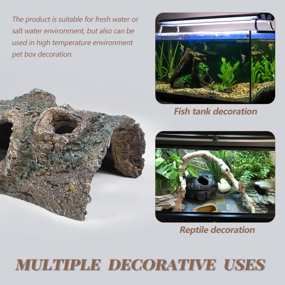fazhongfa large hollow log base stays put in freshwater or saltwater tanks