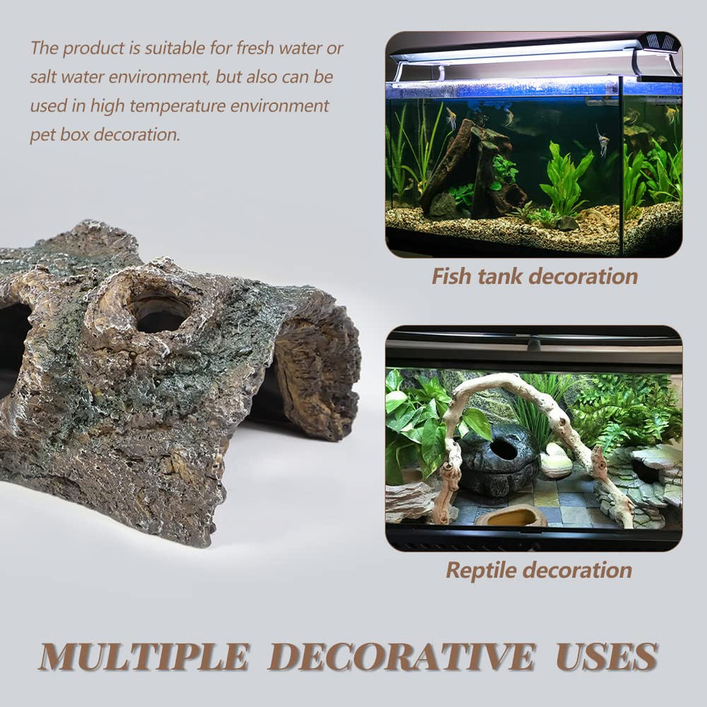 fazhongfa large hollow log base stays put in freshwater or saltwater tanks