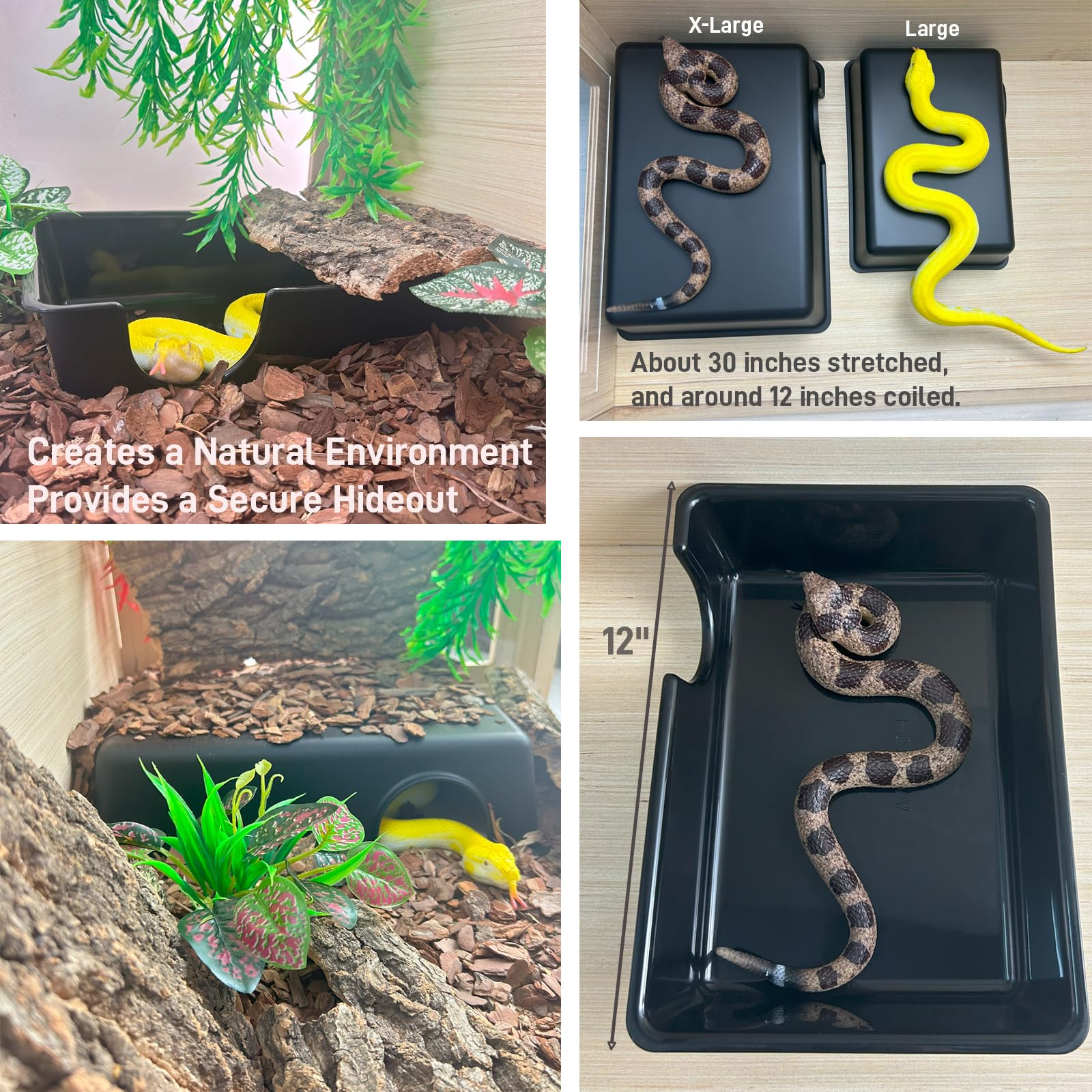 FCALIVV reptile hide easy-clean surface enables quick maintenance.