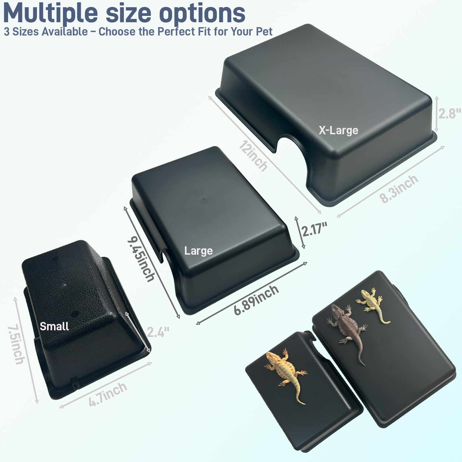 FCALIVV versatile habitat decor works across multiple small reptiles.