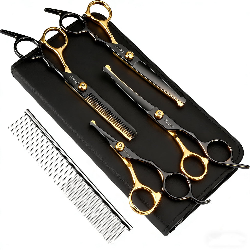 Fcysy straight 6in scissors blade closeup for clean, precise cuts