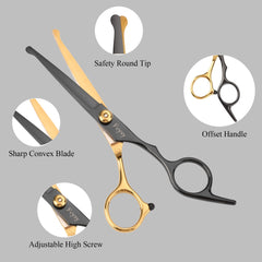 Fcysy upper curved 6in scissors in action for smooth contouring