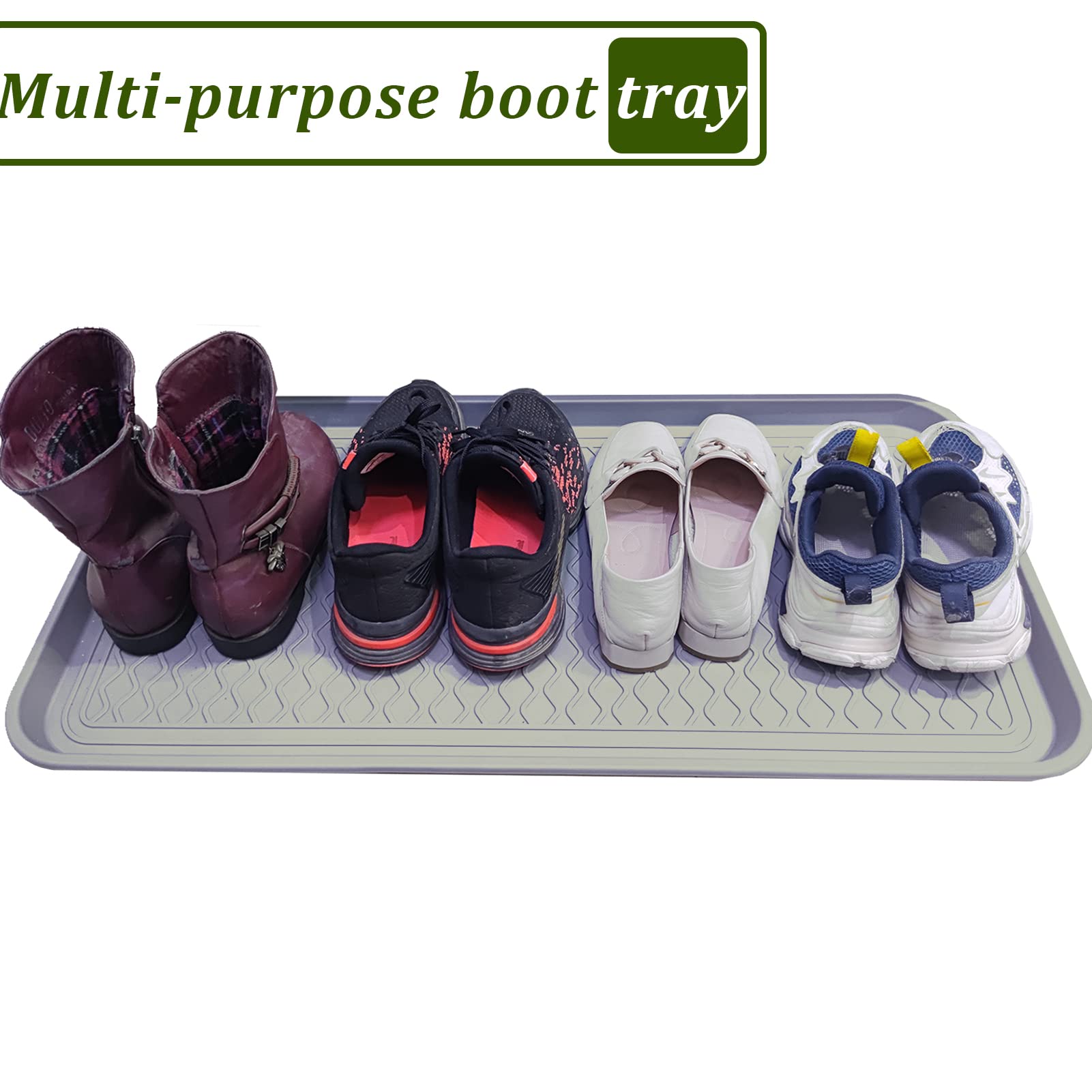 FDGARDEN boot mat with raised rim suitable for indoor or outdoor use.