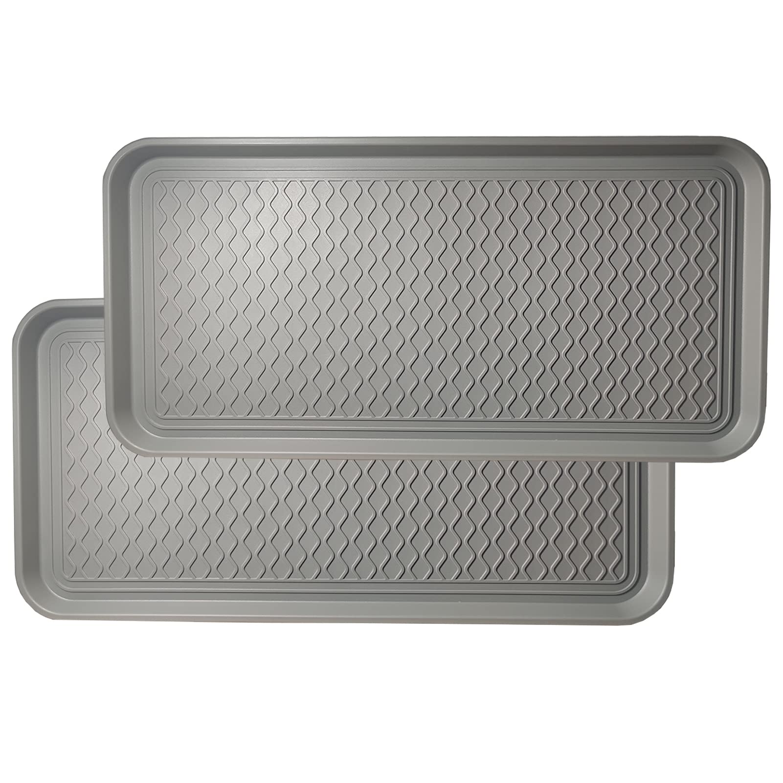 FDGARDEN boot tray 2-pack with raised rim catches spills.