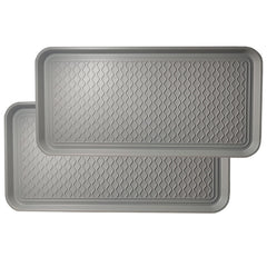 FDGARDEN boot tray 2-pack with raised rim catches spills.