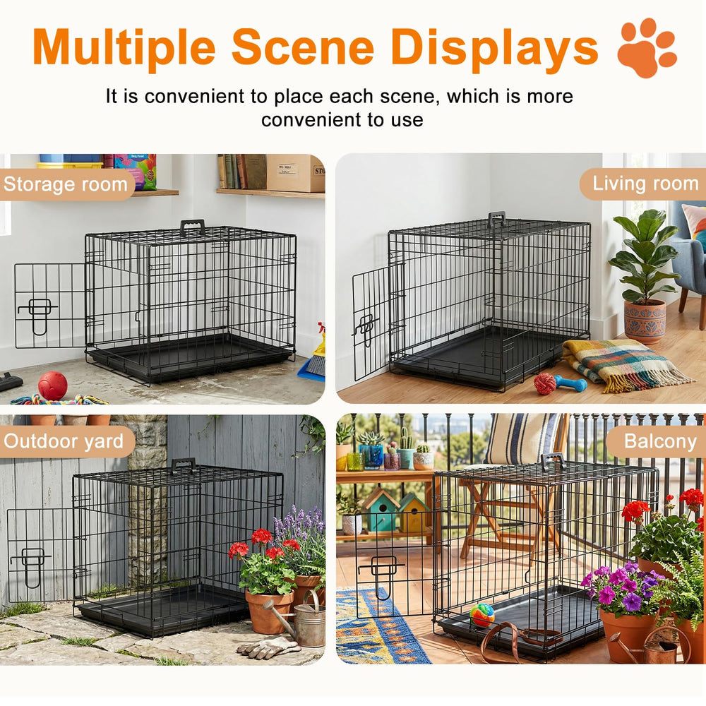 FDW 24-inch dog crate in use provides a calm space
