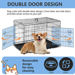 FDW 30-inch dog crate double-door design for versatile access